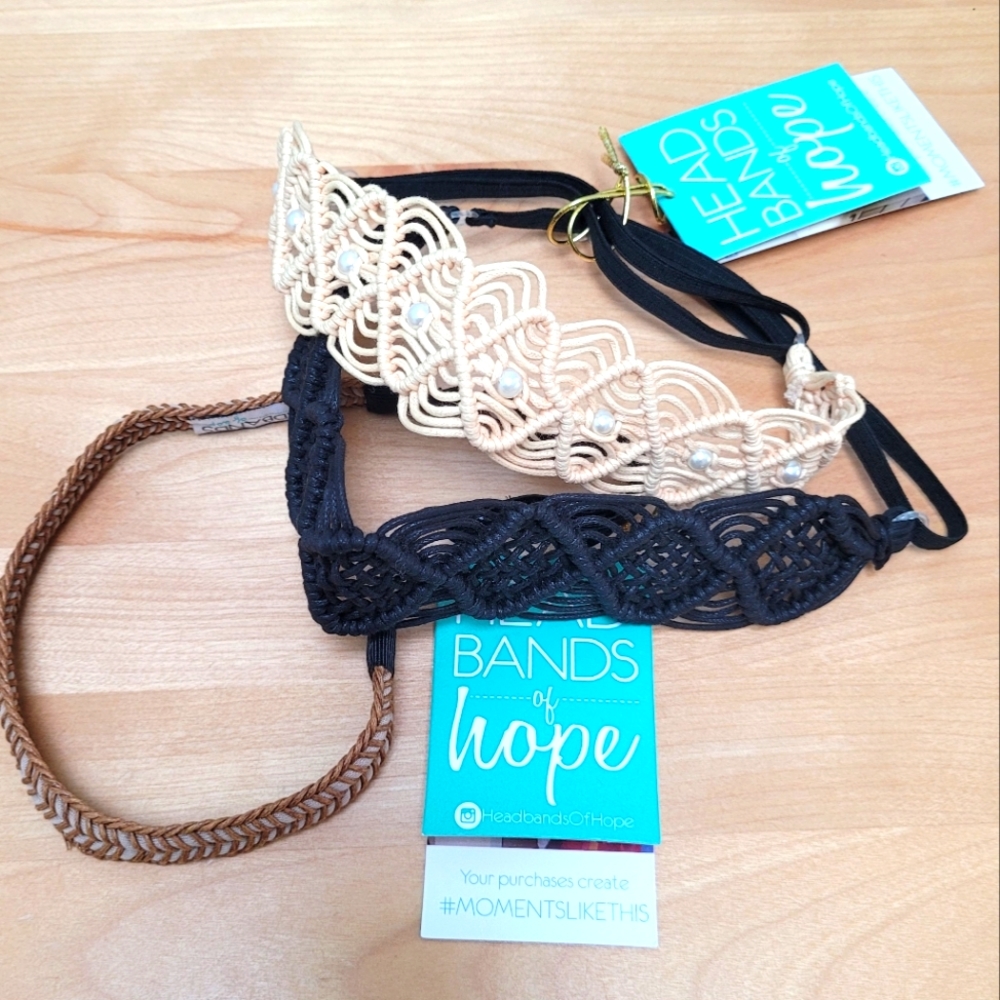 HEAD BANDS OF HOPE | 3 Macramed Head Bands